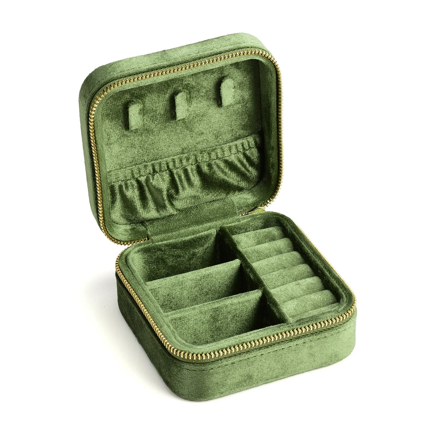 Velvet Travel Jewelry Box with or without Mirror (Customizable)