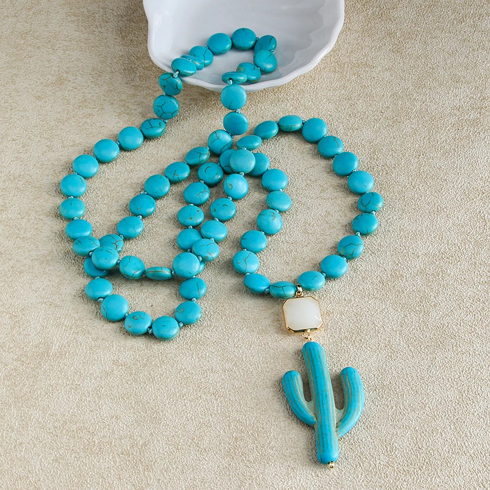 Cactus Pendant Necklace 