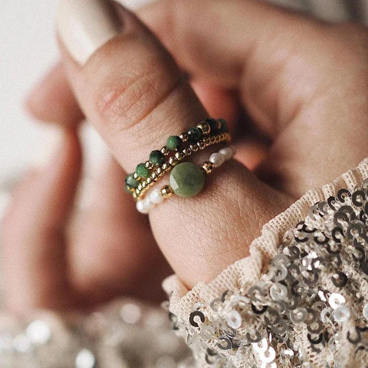 Stretchy Freshwater Pearl and Beaded Rings