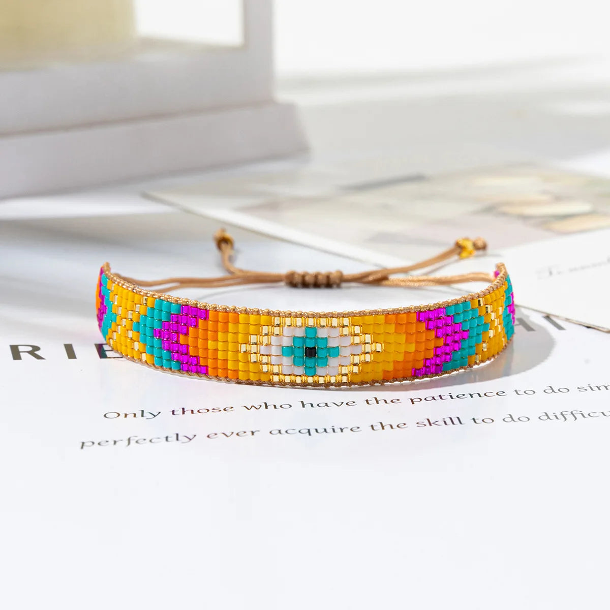 Colorful Miyuki Beaded Bracelet Adjustable Rope Bangles