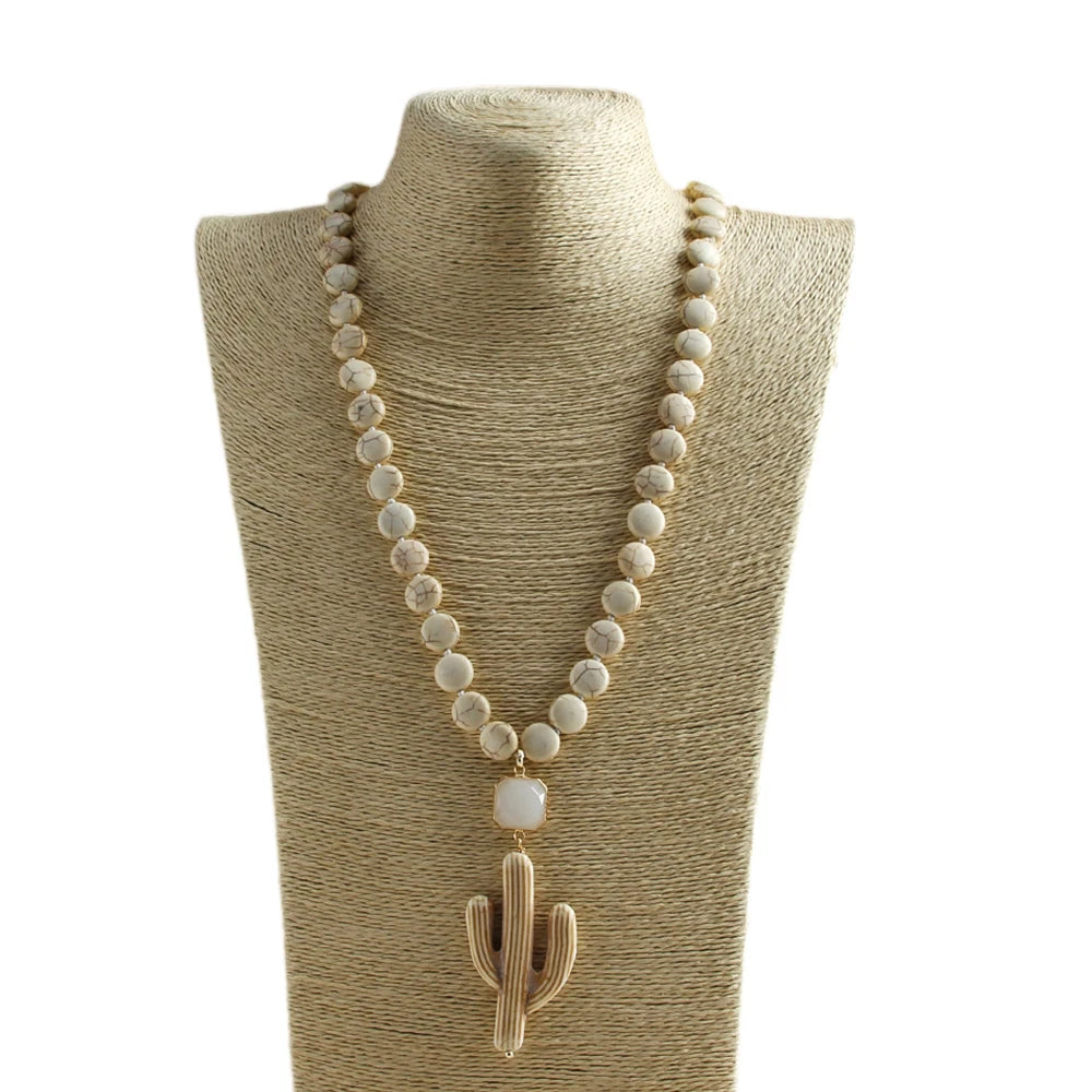 Cactus Pendant Necklace 