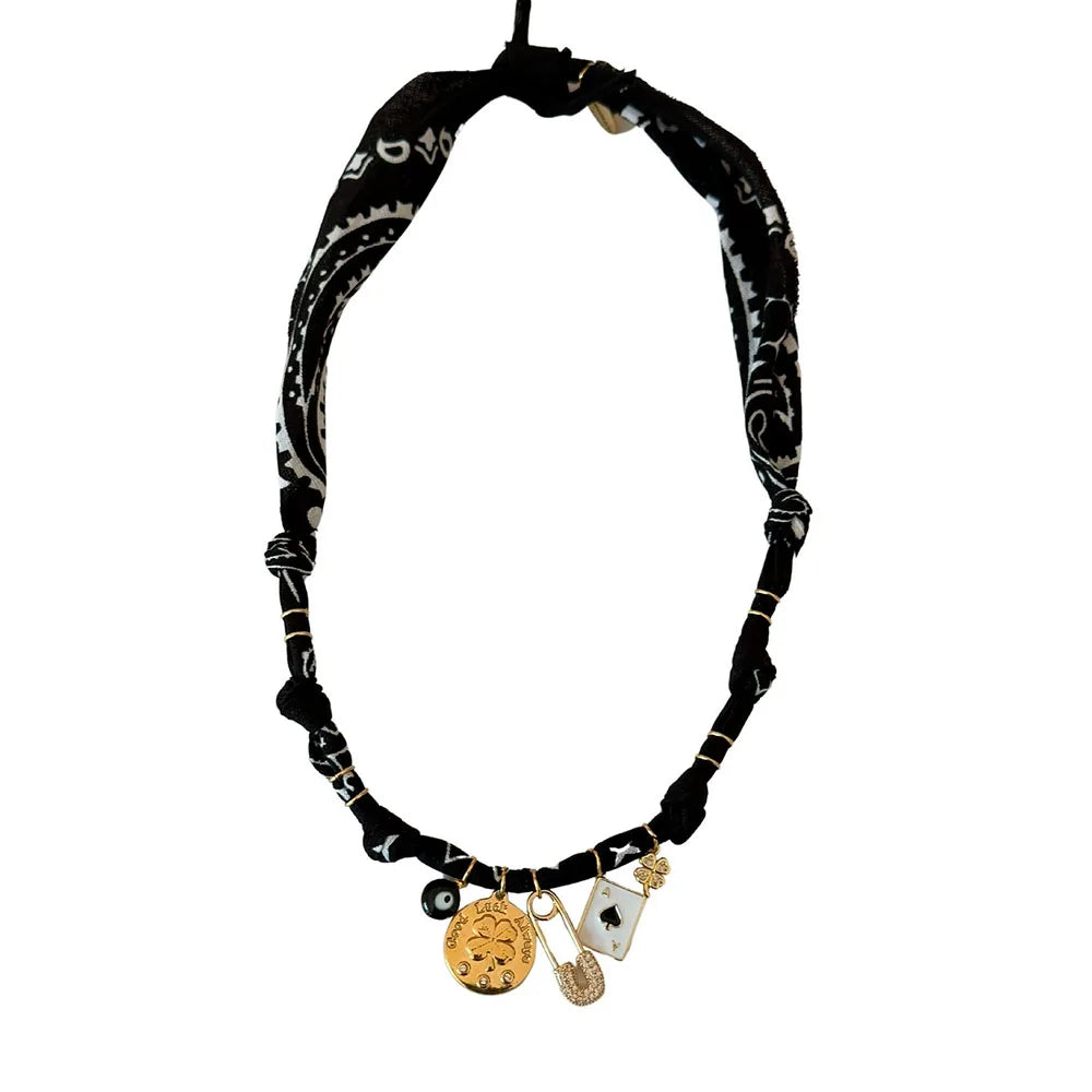 Silk Scarf Choker style Necklace