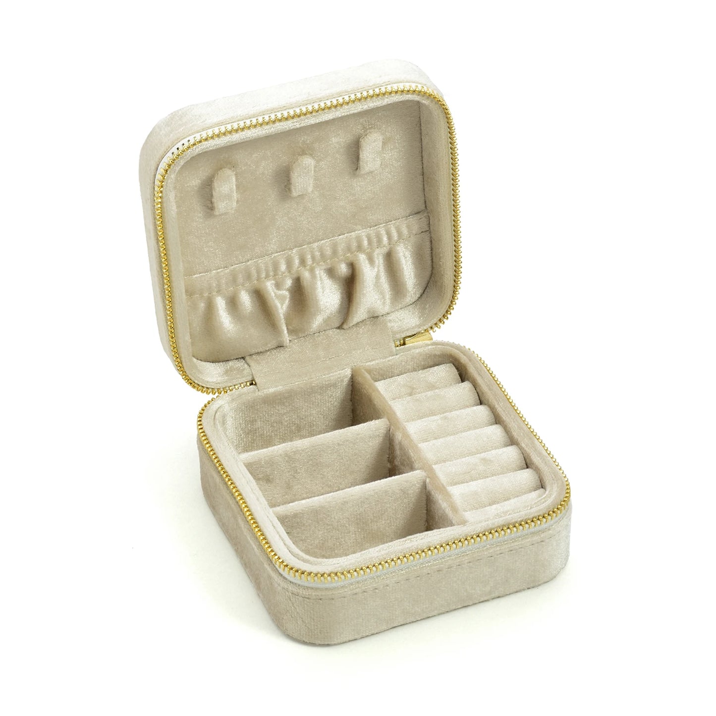 Velvet Travel Jewelry Box with or without Mirror (Customizable)