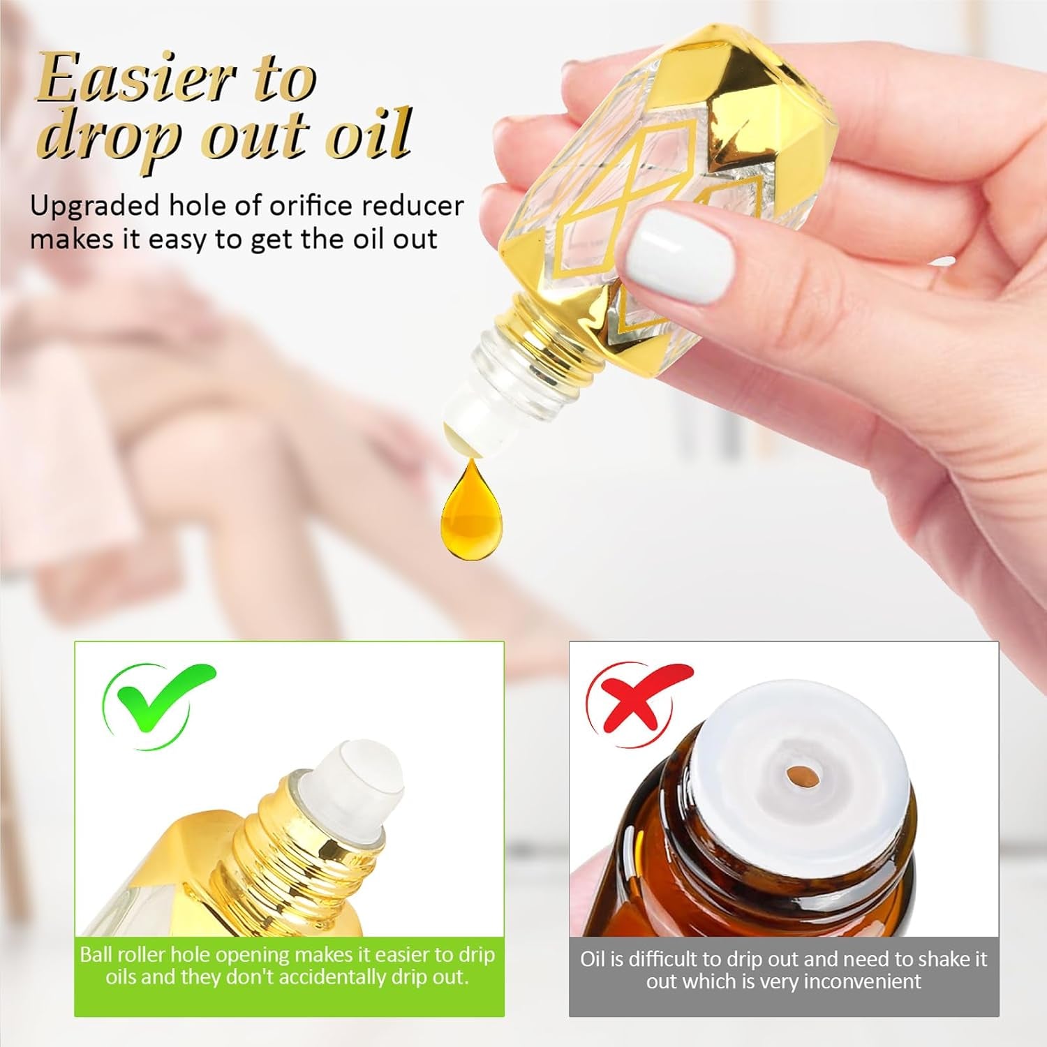 Mini Vintage Essential Oil Roller Bottles